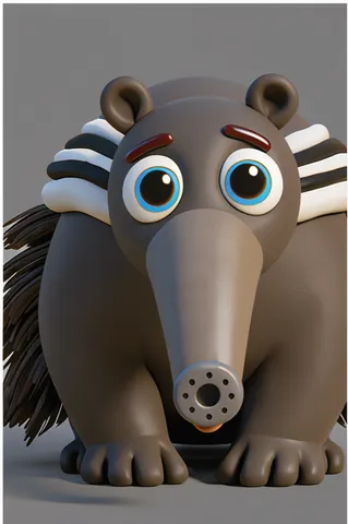 The anteater from ABC Animals A to Z — an animal for the letter A
