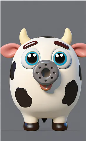 The cow from ABC Animals A to Z — an animal for the letter C