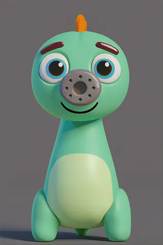 The dinosaur from ABC Animals A to Z — an animal for the letter D
