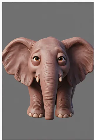 The elephant from ABC Animals A to Z — an animal for the letter E