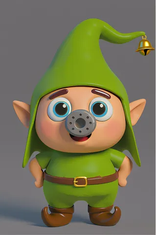 The elf from ABC Animals A to Z — an animal for the letter E