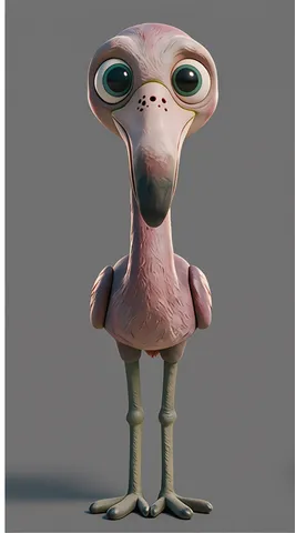 The flamingo from ABC Animals A to Z — an animal for the letter F