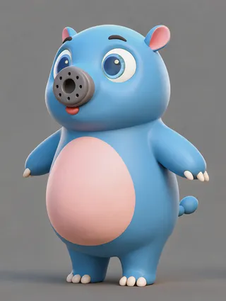 The hippo from ABC Animals A to Z — an animal for the letter H