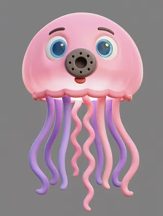The jellyfish from ABC Animals A to Z — an animal for the letter J