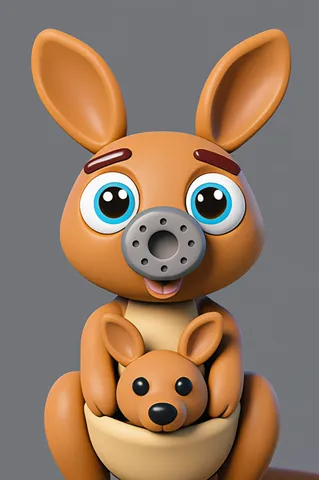 The kangaroo from ABC Animals A to Z — an animal for the letter K