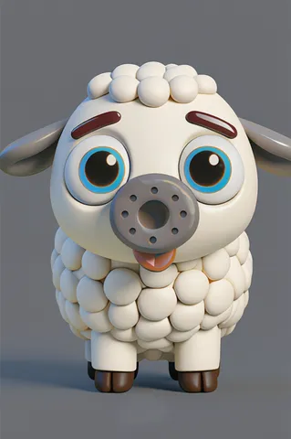 The lamb from ABC Animals A to Z — an animal for the letter L