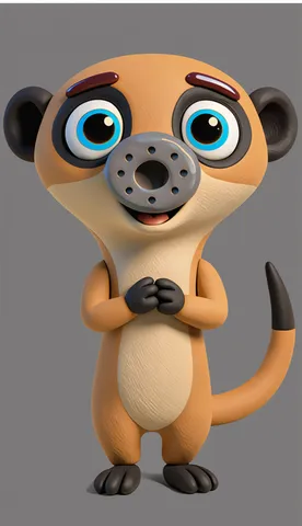 The meerkat from ABC Animals A to Z — an animal for the letter M
