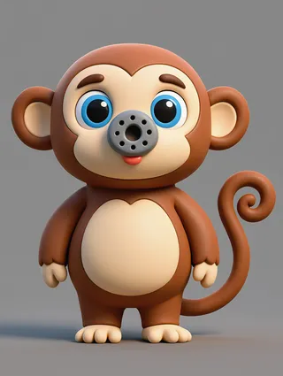 The monkey from ABC Animals A to Z — an animal for the letter M