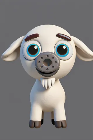 The nanny goat from ABC Animals A to Z — an animal for the letter N