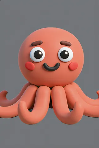 The octopus from ABC Animals A to Z — an animal for the letter O