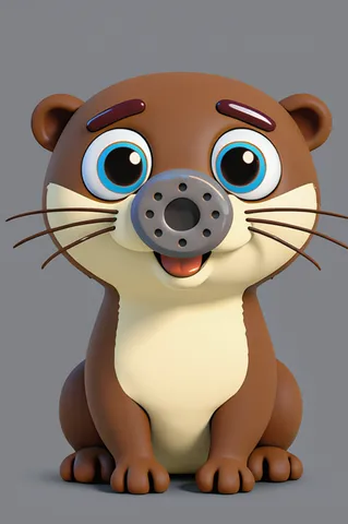 The otter from ABC Animals A to Z — an animal for the letter O