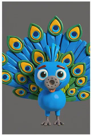 The peacock from ABC Animals A to Z — an animal for the letter P