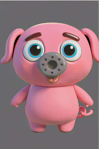 The pig from ABC Animals A to Z — an animal for the letter P