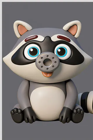 The raccoon from ABC Animals A to Z — an animal for the letter R