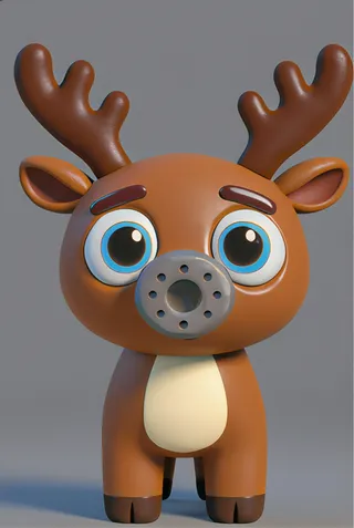 The reindeer from ABC Animals A to Z — an animal for the letter R