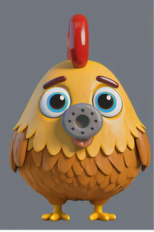 The rooster from ABC Animals A to Z — an animal for the letter R