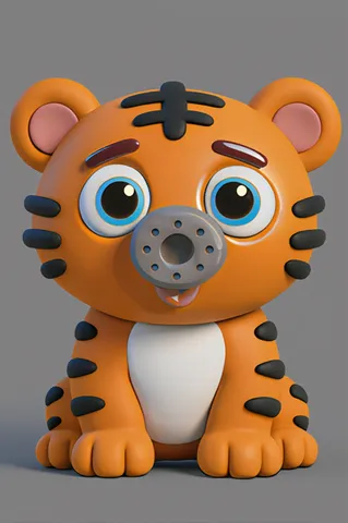 The tiger from ABC Animals A to Z — an animal for the letter T