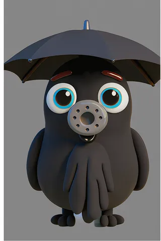 The umbrella bird from ABC Animals A to Z — an animal for the letter U