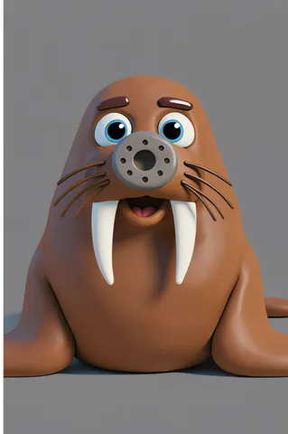 The walrus from ABC Animals A to Z — an animal for the letter W