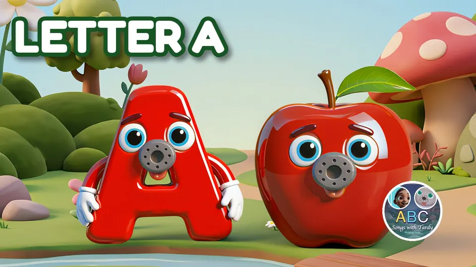 A is for Apple — letter A song for kids