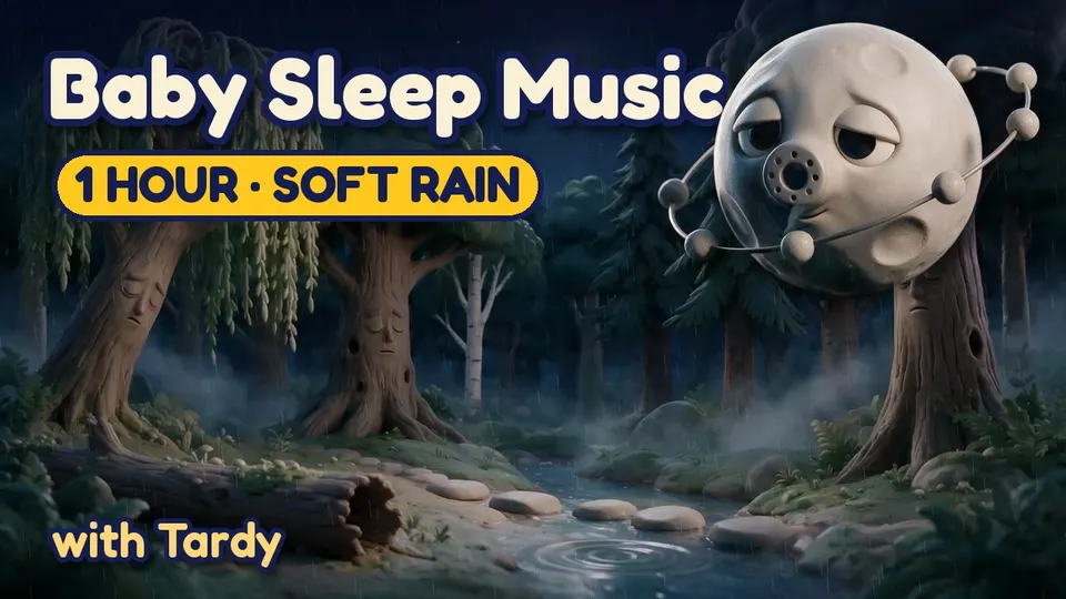 Baby sleep music — soft rain in the Sleepy Forest — Baby sleep music