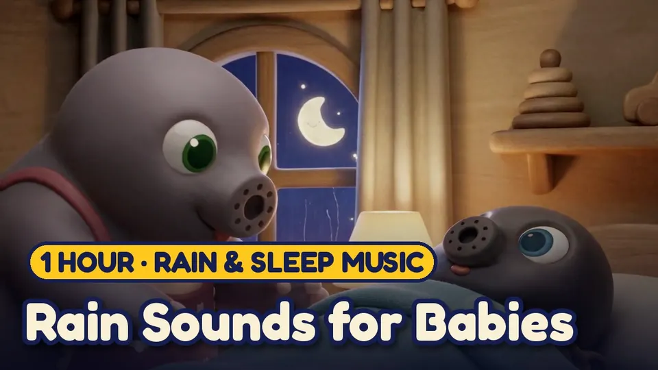 Rain sounds for babies — one hour, with Tardy — Baby sleep music