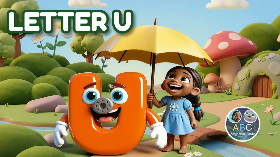 U is for Umbrella — letter U song for kids