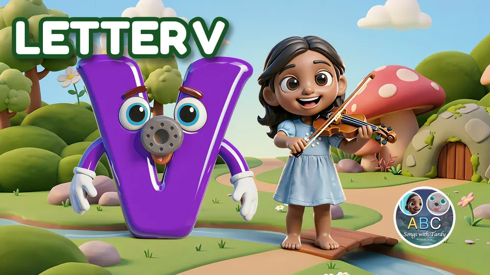 V is for Violin — letter V song for kids